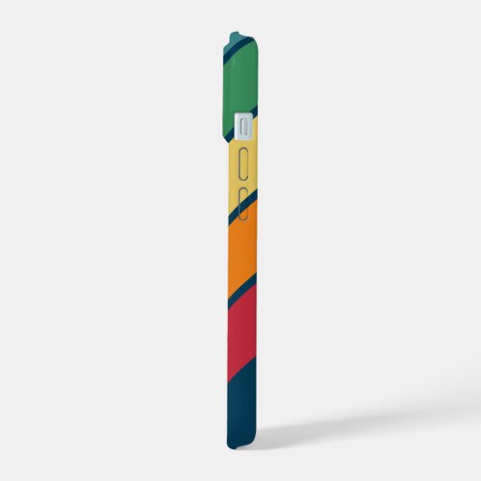 Retrostripe patroonregenboog - Script Name iPhone 15 Case (Linkerkant)