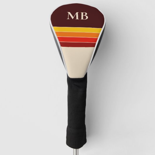 Retrostripes monogram golfheadcover (Voorkant)