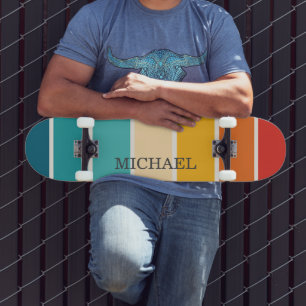 Retrostripes monogram persoonlijk skateboard