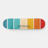 Retrostripes monogram persoonlijk skateboard (Horizontaal)