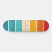 Retrostripes monogram persoonlijk skateboard (Horizontaal)