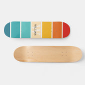 Retrostripes monogram persoonlijk skateboard (Horizontaal)