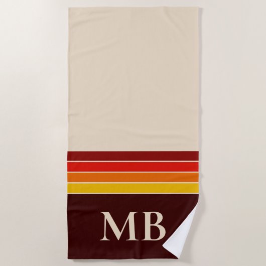 Retrostripes monogram strandlaken (Voorkant)