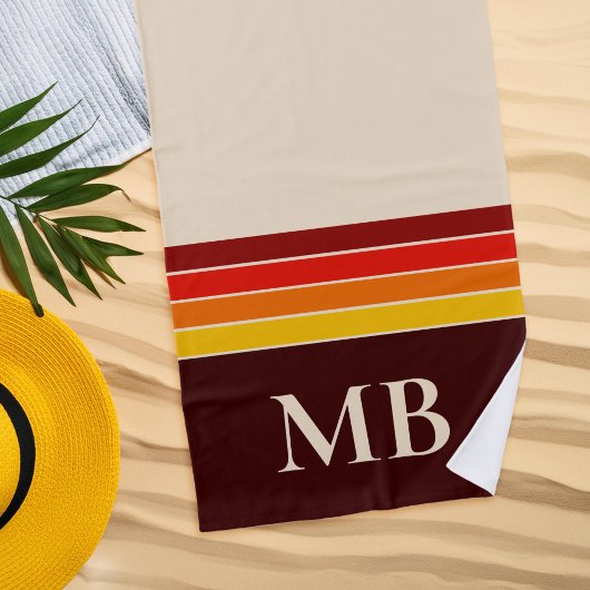 Retrostripes monogram strandlaken