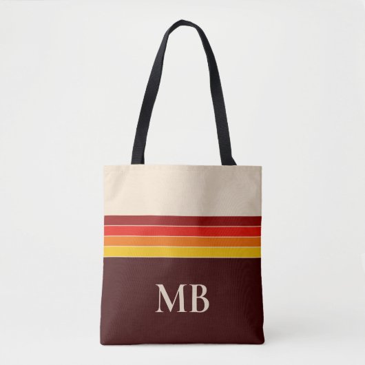 Retrostripes monogram tote bag (Voorkant)