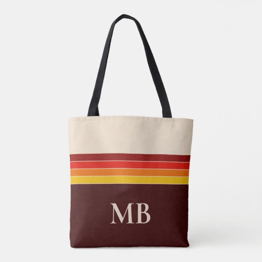 Retrostripes monogram tote bag (Achterkant)