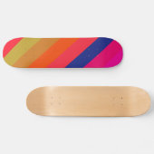 Retrostripes, vers, kleurrijk, skateboard (Horizontaal)