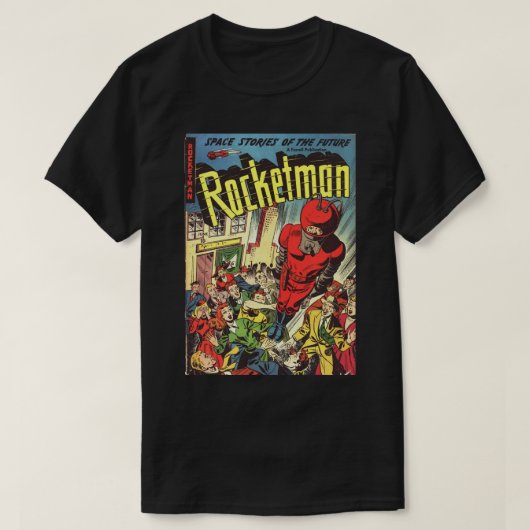 Retrostrips - Rocketman T-shirt (Design voorkant)