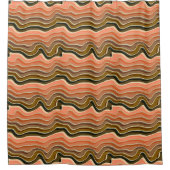 retrostroom | Earthy Wavy Douchegordijn (Voorkant)