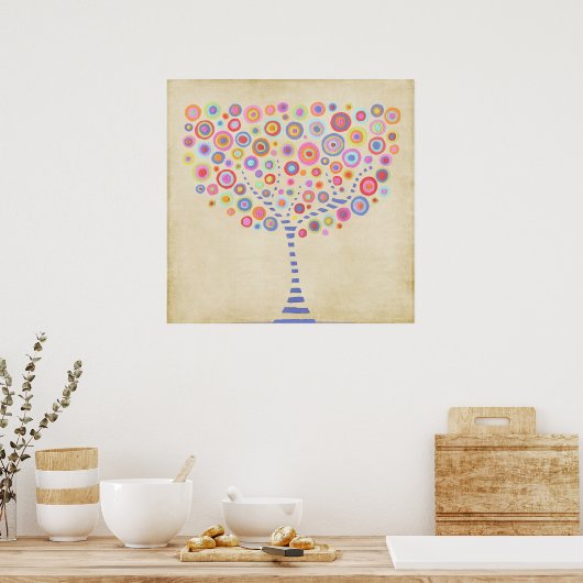 Retrostructuur Aangepaste naam Zaal Poster Wand (Keuken)