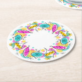 Retrostructuur Baubles Cirkel onderzetter rond (Gebogen)