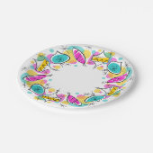 Retrostructuur Baubles Cirkelpapier borden Papieren Bordje (Gekanteld)