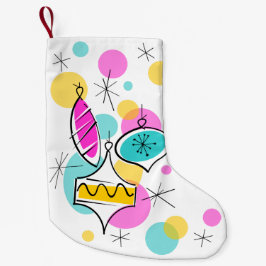 Retrostructuur Baubles met twee zijkanten Kleine Kerstsok