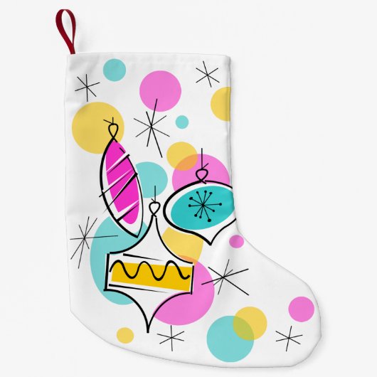 Retrostructuur Baubles met twee zijkanten Kleine Kerstsok (Voorkant)