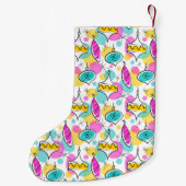 Retrostructuur Baubles Multi-stocker 2 zijkant Kleine Kerstsok (Achterkant)