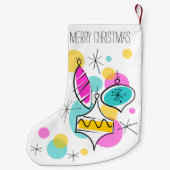 Retrostructuur Baubles Tekst met twee zijden Kleine Kerstsok (Achterkant)