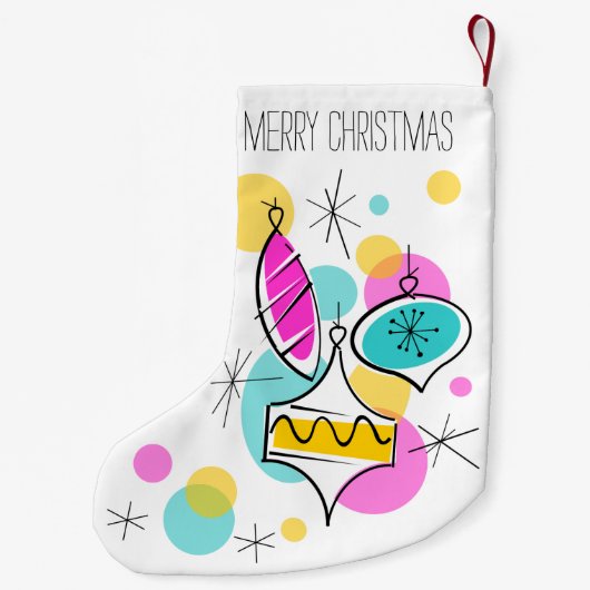 Retrostructuur Baubles Tekst met twee zijden Kleine Kerstsok (Achterkant)