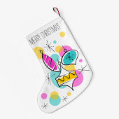 Retrostructuur Baubles Tekst met twee zijden Kleine Kerstsok (Achterkant (Hangend))