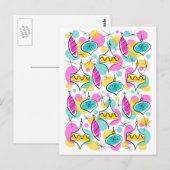Retrostructuur Baubles Verticaal briefkaart (Voorkant / Achterkant)