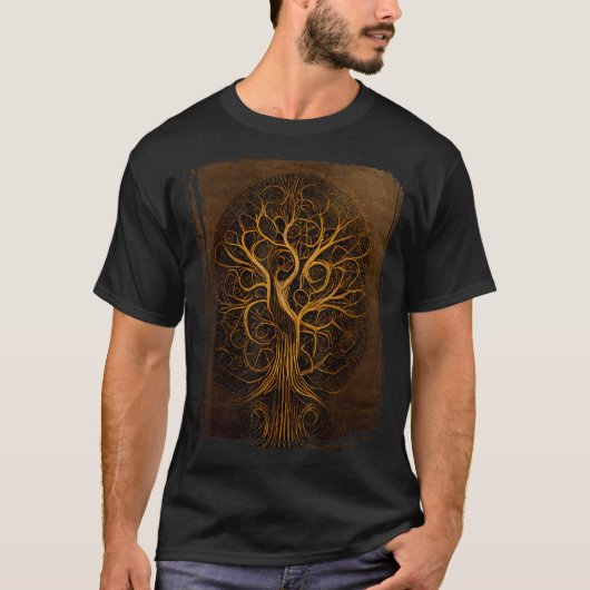 Retrostructuur van Life Guitar T-shirt (Voorkant)