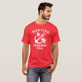 RetroStyle Madison Connecticut VS Zeevaart Wit T-shirt (Voorkant volledig)