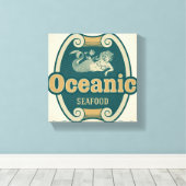 Retrostyled zeedrukhout canvas afdruk (Insitu (Houten vloer))