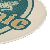 Retrostyled zeedrukhout snijplank (Hoek)