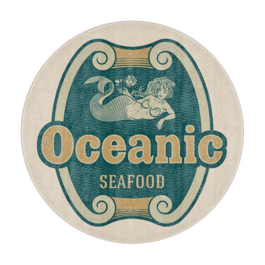 Retrostyled zeedrukhout snijplank (Voorkant)