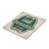 Retrostyled zeedrukhout tegeltje (Zijkant)