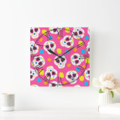 Retrosuikerschedel Vierkante Klok (Huis)