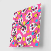 Retrosuikerschedel Vierkante Klok (Hoek)