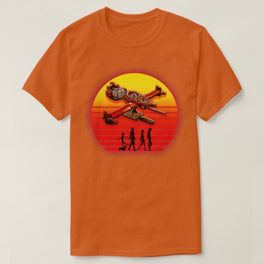 RetroSunset Zwaardvis T-shirt (Design voorkant)