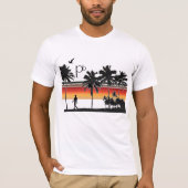 RetroSunsetBeach1 T-shirt (Voorkant)