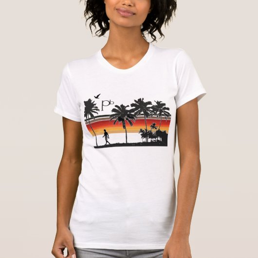 RetroSunsetBeach T-shirt (Voorkant)