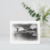 retrosurfen briefkaart (Staand voorkant)