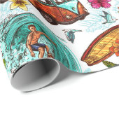 Retrosurfen Cadeaupapier (Rol Hoek)