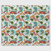 Retrosurfen Cadeaupapier (Vlak)