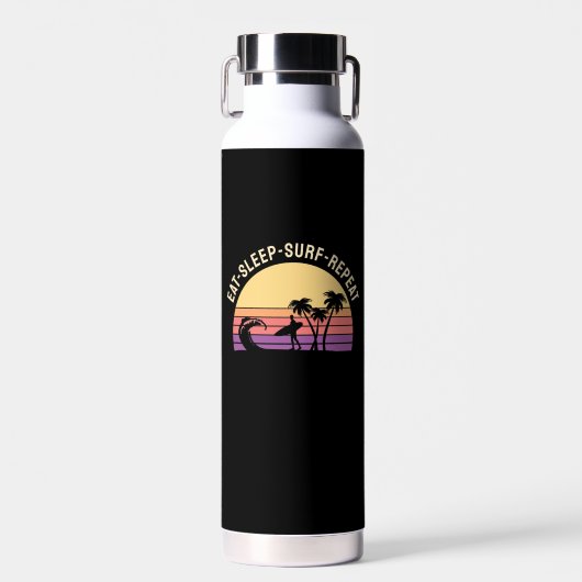 Retrosurfen Waterfles (Voorkant)