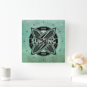 Retrosurfplankvergrendeling Vierkante Klok (Huis)