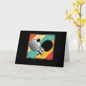 Retrotabel Tennis -  pingpong Kaart (Gele Bloem)