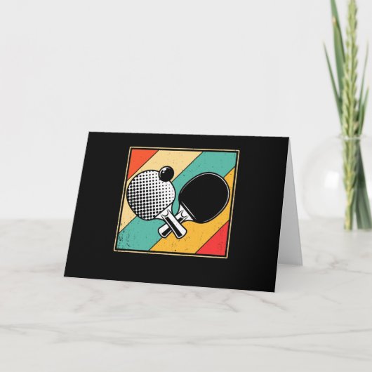 Retrotabel Tennis -  pingpong Kaart (Voorkant)