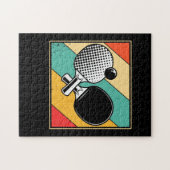 Retrotabel Tennis -  pingpong Legpuzzel (Horizontaal)