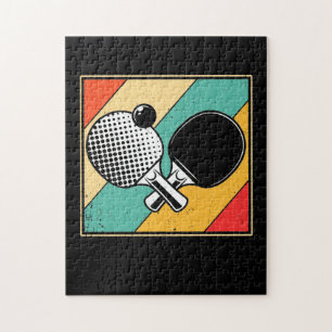 Retrotabel Tennis -  pingpong Legpuzzel