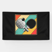 Retrotabel Tennis -  pingpong Spandoek (Horizontaal)