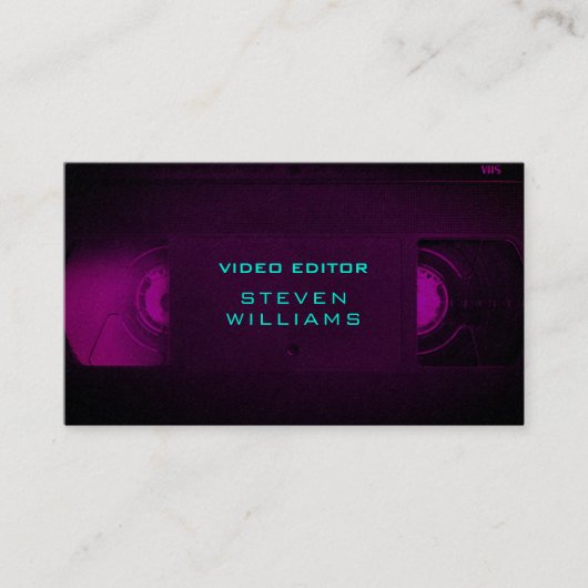 Retrotechnologie, modern gekleurd visitekaartje (Voorkant)