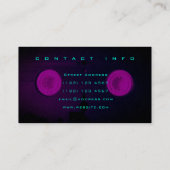 Retrotechnologie, modern gekleurd visitekaartje (Achterkant)