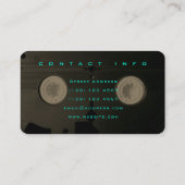 Retrotechnologie moderne gekleurde stijl visitekaartje (Achterkant)