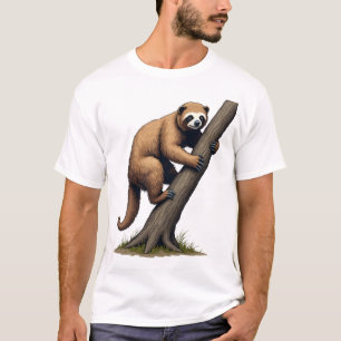 Retrotekening van luiaard - wildlevende grafiek (2 t-shirt