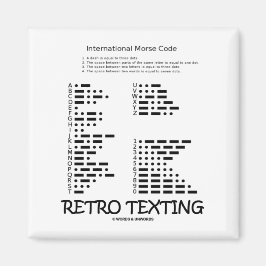 Retrotekst (internationale morsecode) magneet