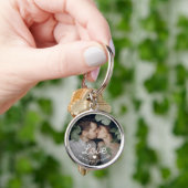 Retrotekst | Liefde met je hart en je foto Sleutelhanger (Hand)